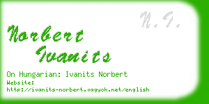 norbert ivanits business card
